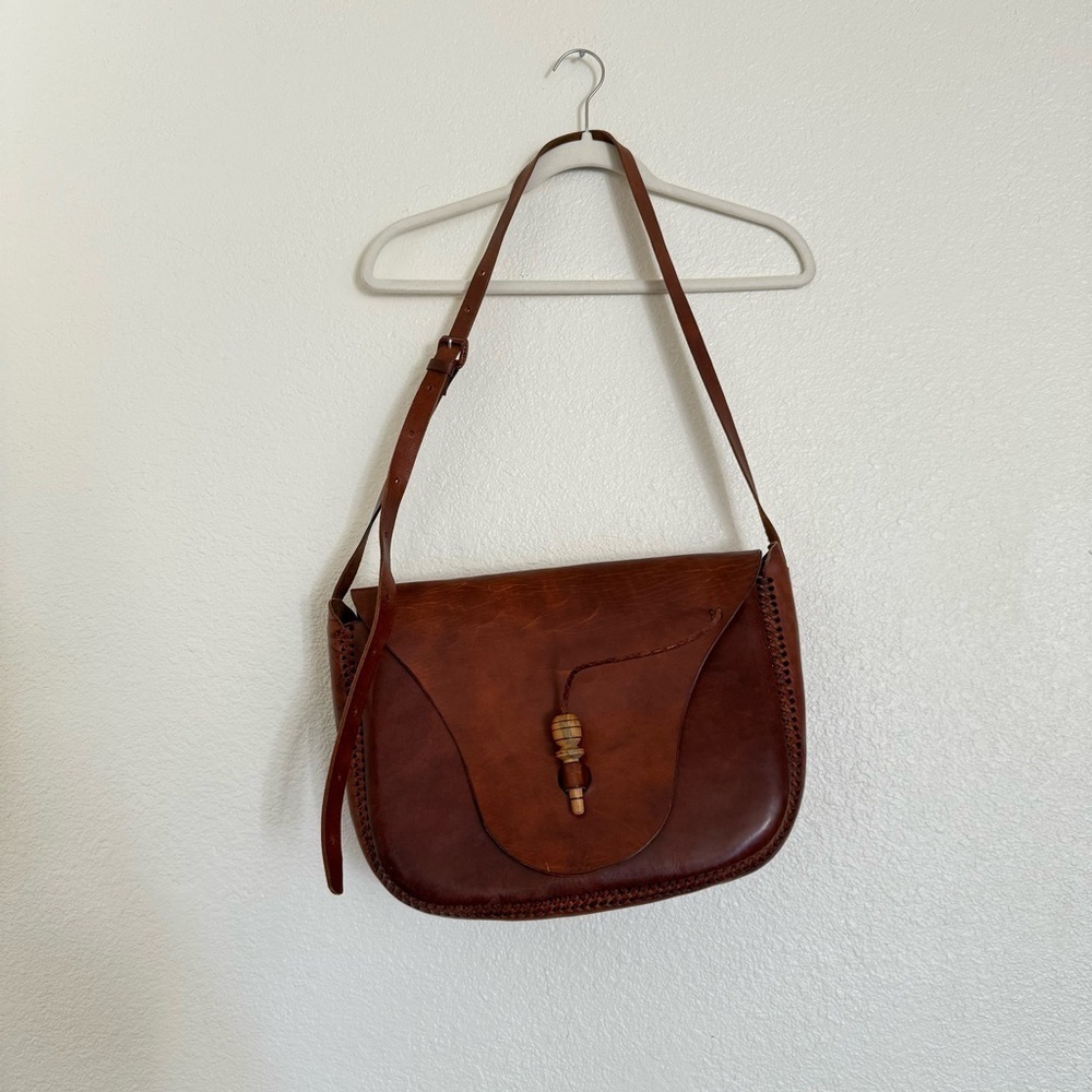 Leather satchel bag - Picture 2 of 10